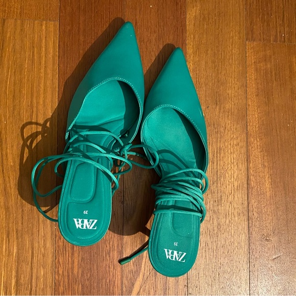 Zara Shoes Zara Laceup Heels Poshmark